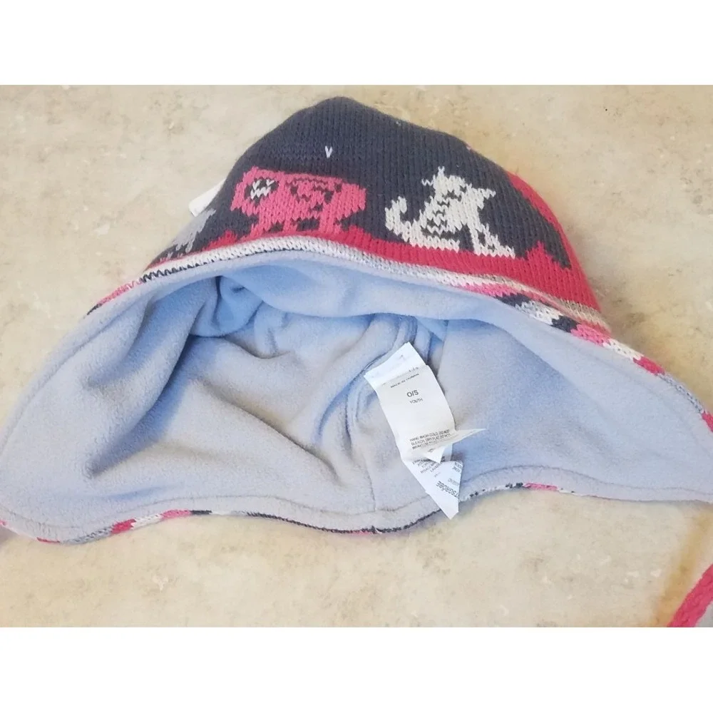 Columbia Youth Girls Beanie‎ Winter Snow Hat Pink Gray Omni-wick One Size NEW